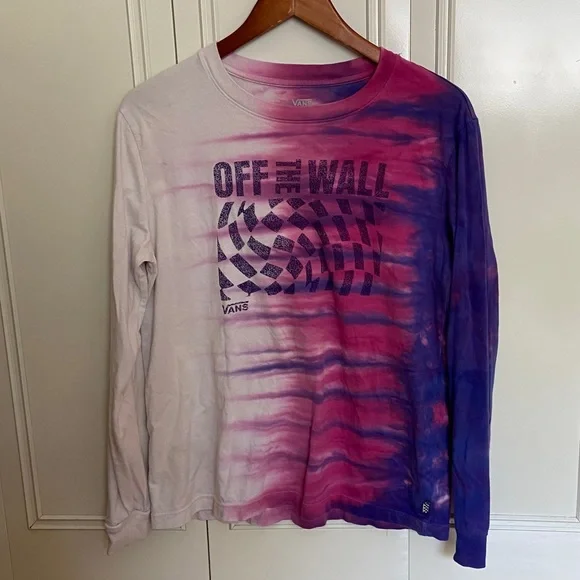 Vans Off the Wall Tie Dye Long Sleeve Tee - Medium EUC - Picture 2 of 8